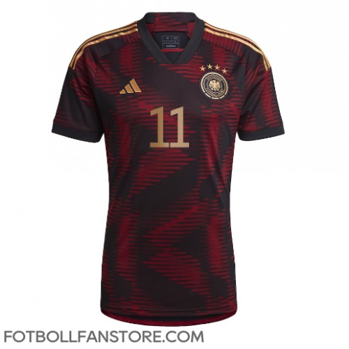 Tyskland Mario Gotze #11 Borta matchtröja VM 2022 Kortärmad Billigt